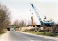 Wbijanie pali fundamentowych 1993