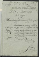 Pismo Kancelarii Centralnej Dóbr i Interesów Hrabiego Zamoyskiego do Administracji Dóbr Ordynackich z dnia 8 maja 1836 r. w sprawie szkoły wiejskiej w Wikołazie
