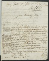 List ks. Piotra do Hrabiego Zamoyskiego o osiągnięciach w nowo otwartej szkole parafialnej w Wilkołazach (stan uczniów: 36 chłopców i 15 dziewczynek) oraz o trudnościach związanych z wymogami prawnymi stawianymi przed prowadzącym szkołę elementarną z dnia 4 października 1834 r.
