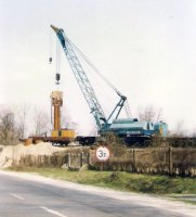 Wbijanie pali fundamentowych 1993