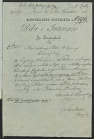 Pismo Kancelarii Centralnej Dóbr i Interesów Hrabiego Zamoyskiego do Administracji Dóbr Ordynackich z dnia 1 kwietnia 1836 r., z prośbą o ustalenie jakiego typu pomoc przy organizowaniu i utrzymaniu szkoły jest potrzeba ze strony ?JW Dziedzica?